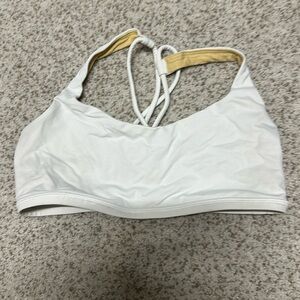 lululemon athletica White Striped sports bra